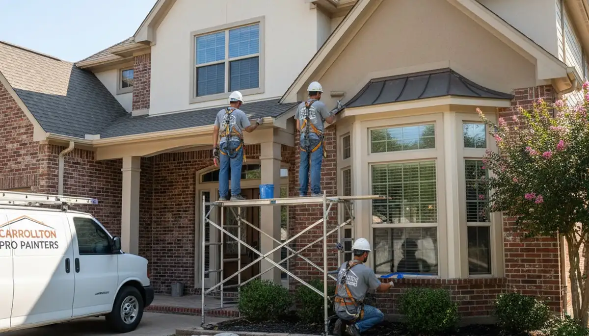 Allen, TX painting contractor completing interior and exterior painting for local homes and businesses