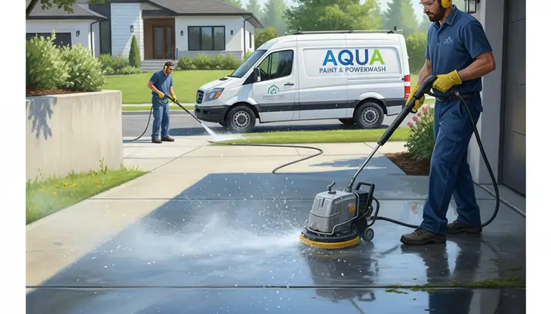 Allen, TX concrete pressure cleaning for driveways and patios by Allen Paint Pros