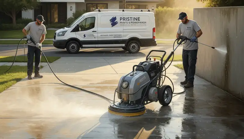 Allen, TX concrete pressure cleaning for driveways and patios by Allen Paint Pros