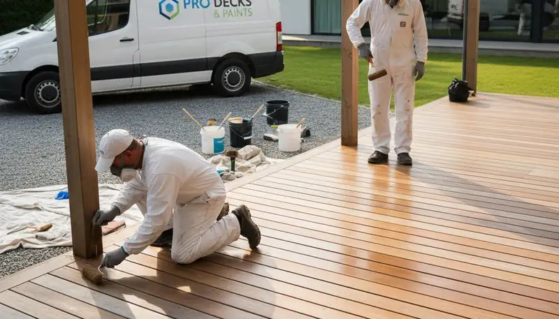 Deck painting in Allen, TX for durable, weather-resistant outdoor wood protection