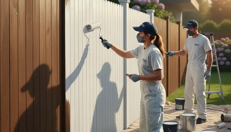 Fence painting service in Allen, TX for durable wood and composite fence protection