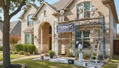 Allen, TX painting contractor completing a professional interior painting project