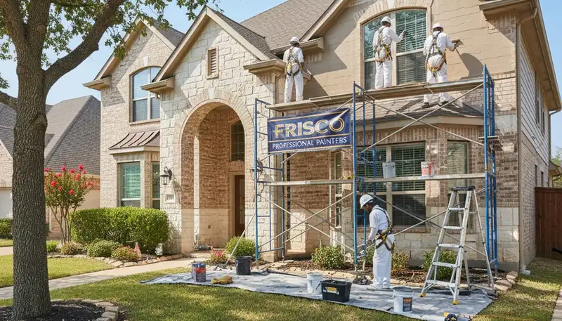 Allen, TX painting contractor completing a professional interior painting project
