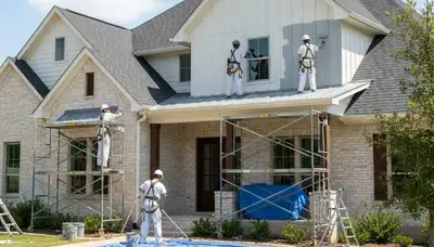 Allen, TX painting contractor completing professional interior and exterior painting services
