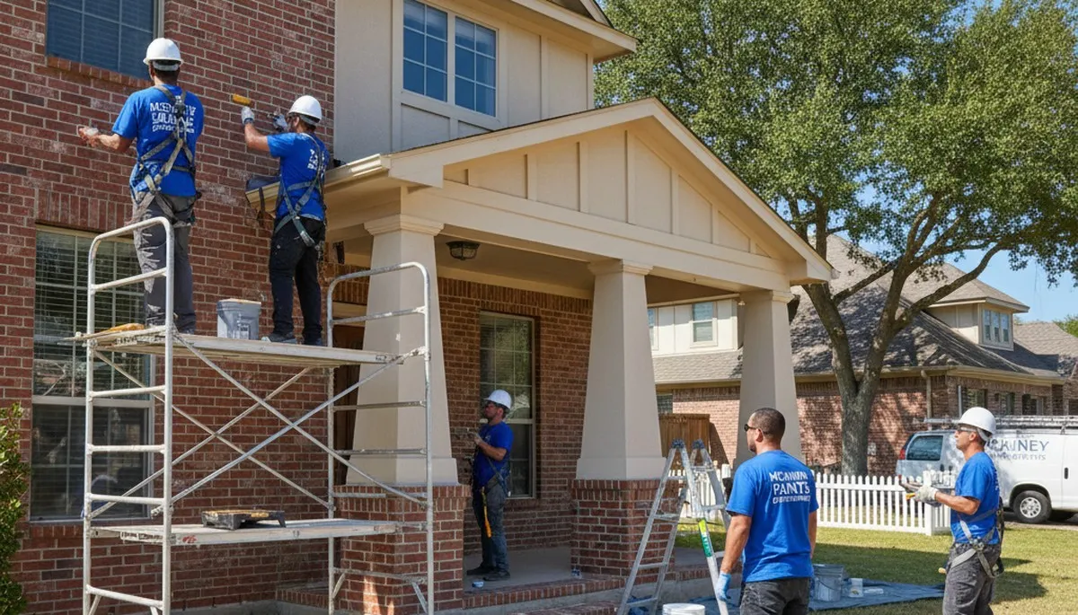 Allen, TX painting contractor applying professional interior and exterior painting services