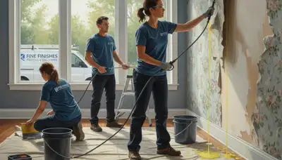 Wallpaper removal service in Allen, TX by Allen Paint Pros for clean wall prep