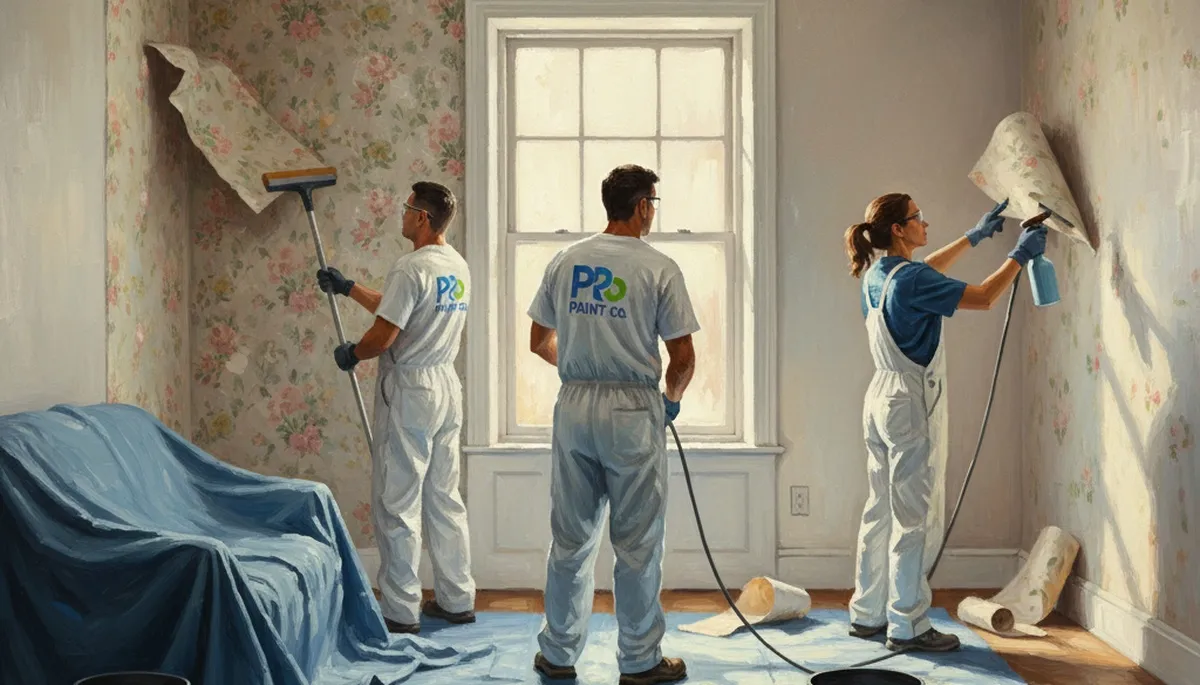 Professional wallpaper removal service in Allen, TX by Allen Paint Pros