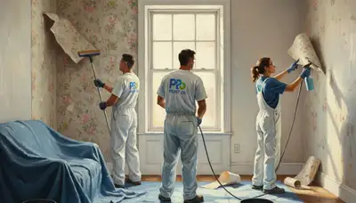 Professional wallpaper removal service in Allen, TX by Allen Paint Pros